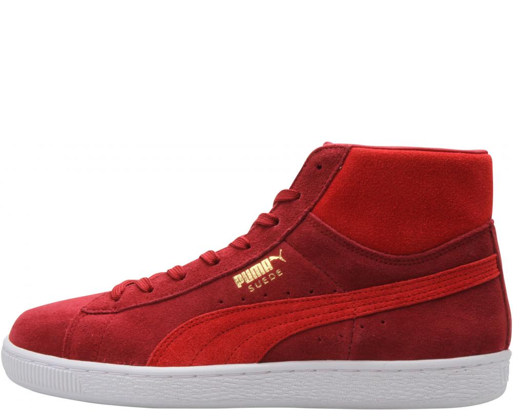 puma suede mid classic red